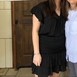 Dolan black ruffle set: skirt and top